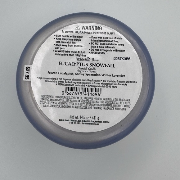 White Barn Eucalyptus Snowfall Candle - Picture 3 of 3